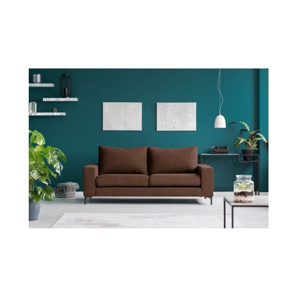 Hnědá třímístná pohovka Kooko Home Cancan-image-2