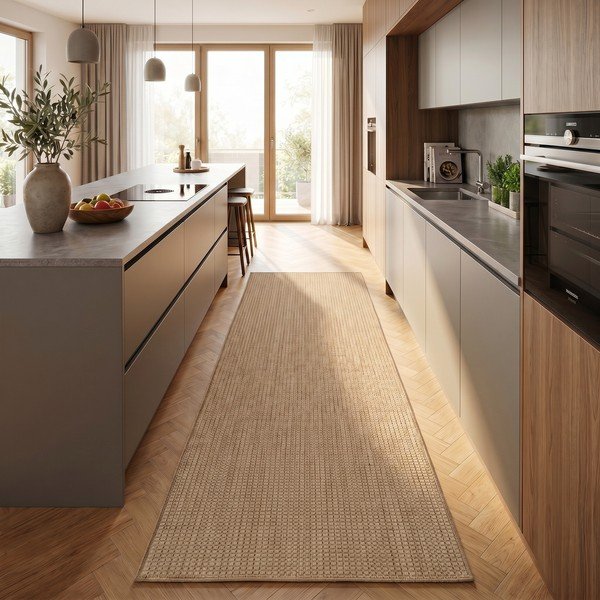 Beež sise- ja välistingimustes kasutatav jooksja 80x250 cm Mira 1450 - Ayyildiz Carpets-image-1