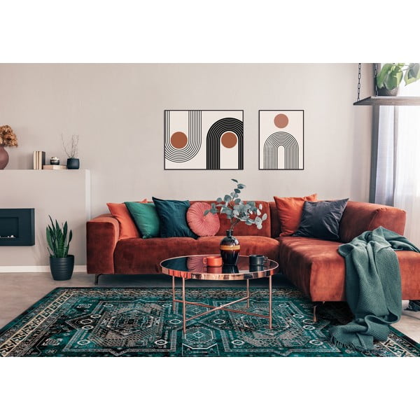 Petrooleumi värvi villane vaip 200x300 cm Mia - Agnella-image-1