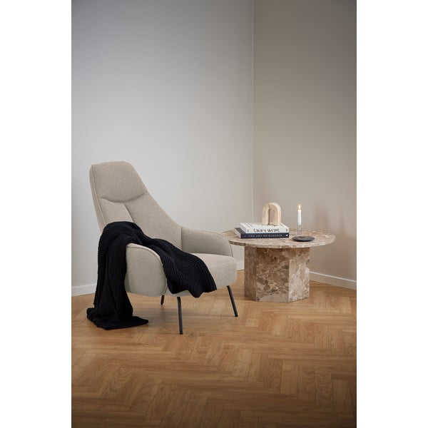 Helepruun marmoridekooriga ümmargune diivanilaud ø 80 cm Naxos - Actona-image-1