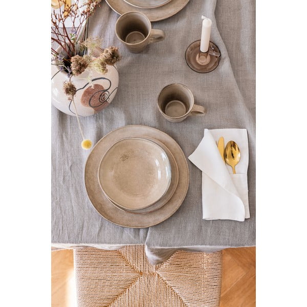 Beež kivikeraamikast õhtusööginõude komplekt 24tk Glosia - Bonami Selection-image-4
