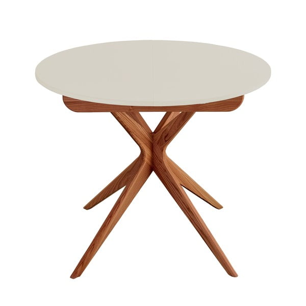 Ümmargune pikendatav söögilaud lisaplaadiga ø 90 cm Jubi – Ragaba