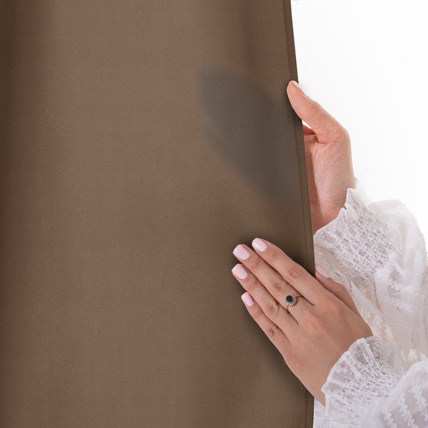 Pruun pimendav kardin 140x250 cm Carli Tie - Restilo-image-4