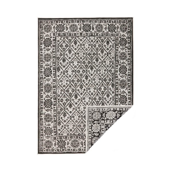 Černo-bílý vzorovaný oboustranný koberec Bougari Curacao, 120 x 170 cm-image-1