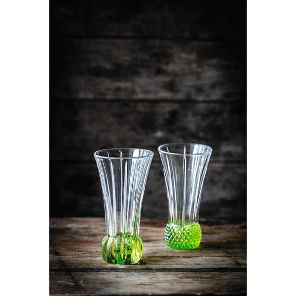 2 roheline kristallklaasist vaasi komplekt Spring - Nachtmann, kõrgus 13,6 cm-image-1