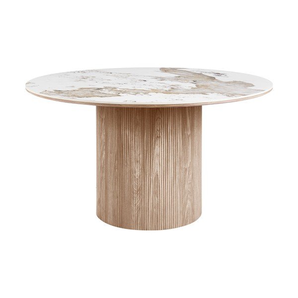Ümmargune marmorimitatsiooniga söögilaud ø 140 cm Athens - House Nordic