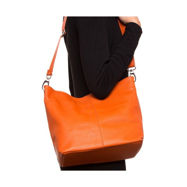 Oranžová kožená kabelka Luisa Vannini Gilliana-image-2