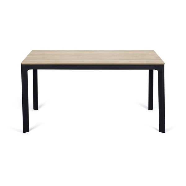 Komplekt 4 musta söögitooli Kai ja puidu värvi laud Thor - Bonami Essentials-image-1