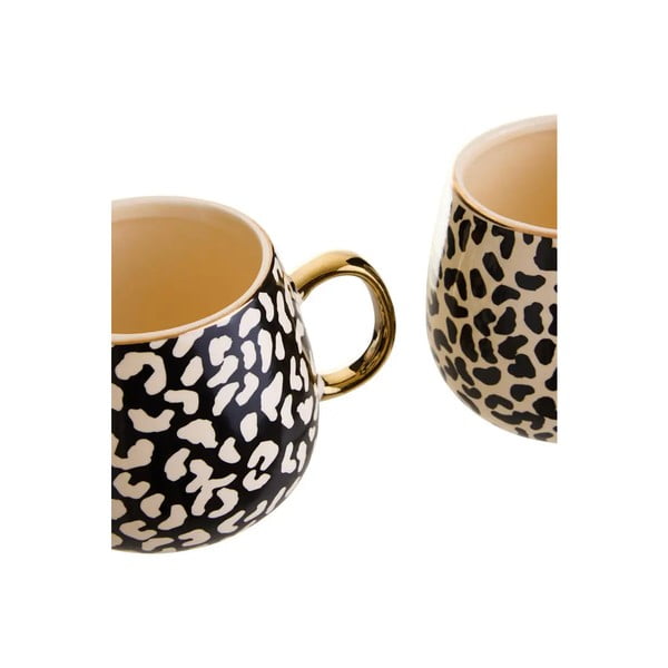 Must-kuldsed kivikeraamikast kruusid 2tk, 330 ml London - Premier Housewares-image-3