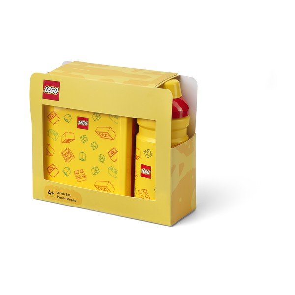Kollased laste plastikust lõunakarbid, 2 tk Brick – LEGO®-image-2