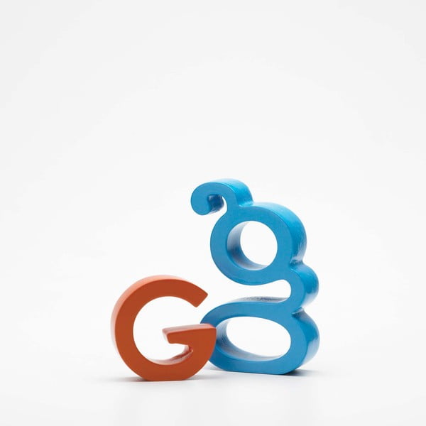 Malé "g" 9,5x6,5 cm, modrá