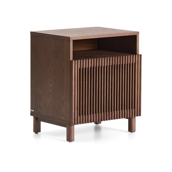 Tumepruun öökapp riiulitega Beyla - Kave Home-image-3