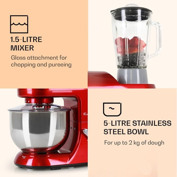 Punane multifunktsionaalne köögikombain Lucia Rossa - Klarstein-image-4