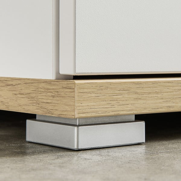 Valge naturaalne tamme dekoratsiooniga kingakapp koos sahtlitega Topix - Germania-image-1