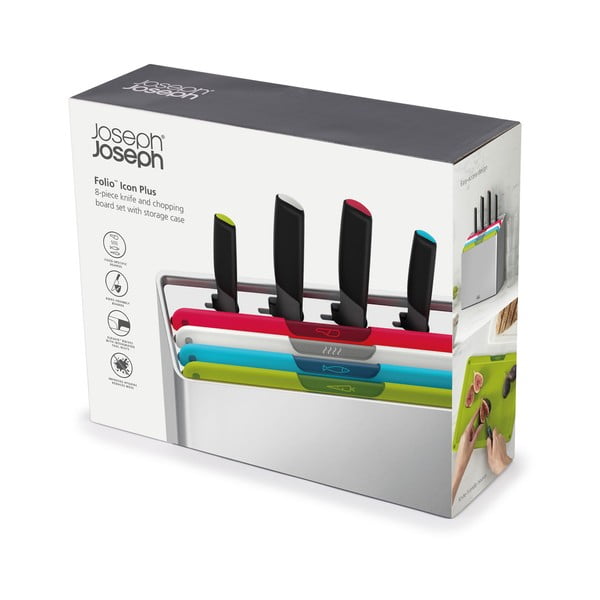 Lõikelaudade ja nugade komplekt koos statiiviga 10x32 cm Folio Icon Plus - Joseph Joseph-image-4