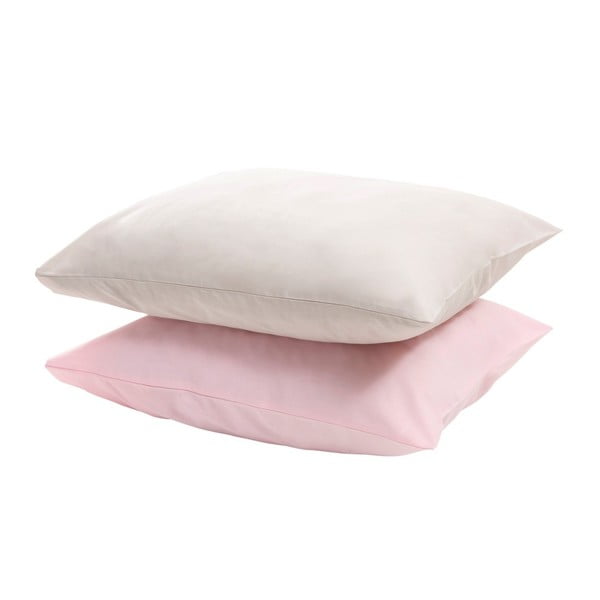 Sada růžového a bílého povlaku na polštář Baby Pillowcase Pink Stone
