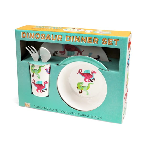 Laste õhtusöögikomplekt, 5-osaline Baby Dinos - Rex London-image-2