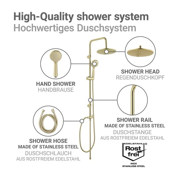 Matt kuldne roostevabast terasest dušikomplekt 101 cm Young Line - Wenko-image-4