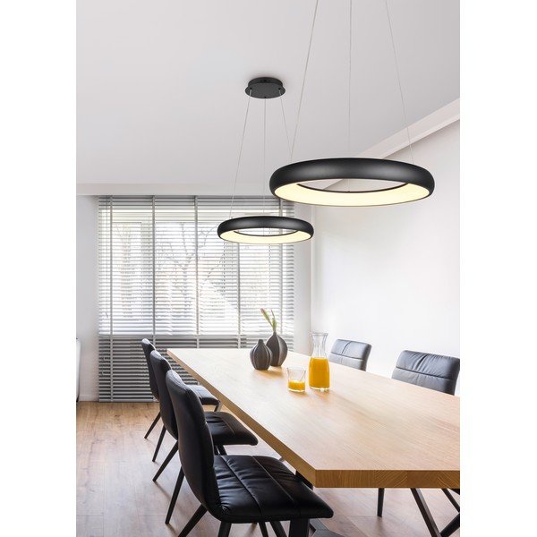 Matt must LED-dimmerdatav rippvalgusti metallist varjuga ø 62 cm Cardona - Trio-image-2