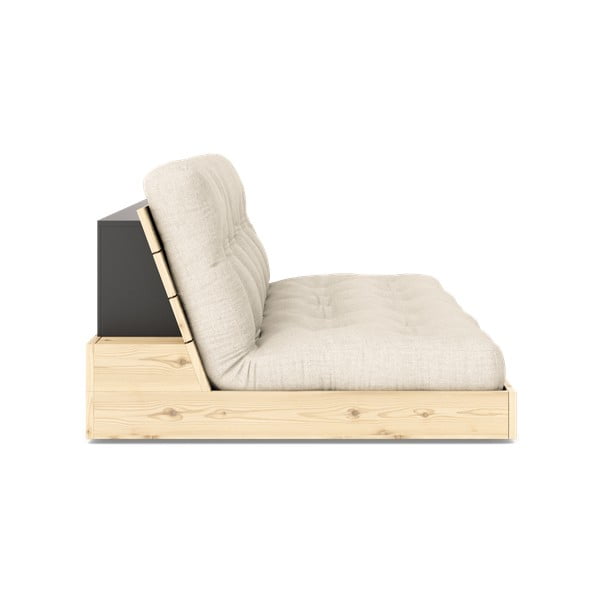 Hall-beež linane diivanvoodi 196 cm Base - Karup Design-image-3