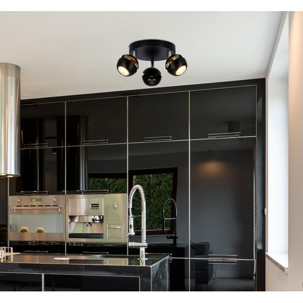 Must-kuldne metallist varjuga  laevalgusti 26x26 cm Boni - Candellux Lighting-image-1