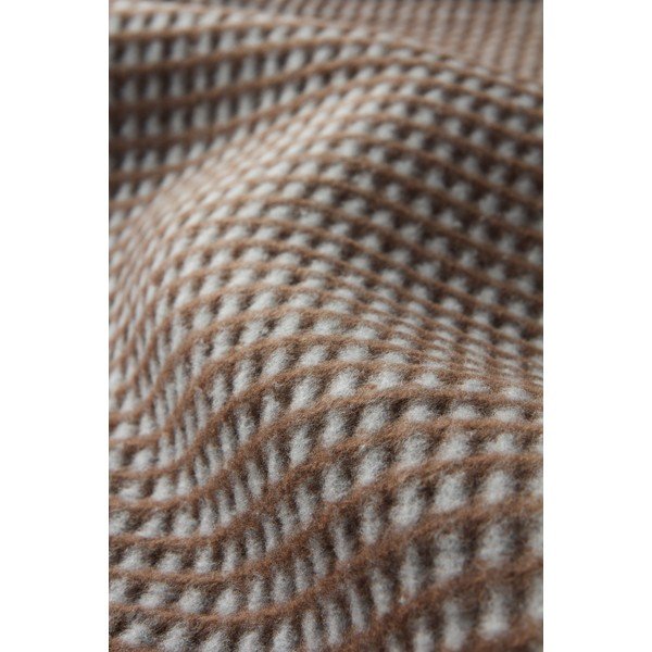 Pruun pleed puuvilla seguga 140x180 cm Uniwaffle – Euromant-image-2