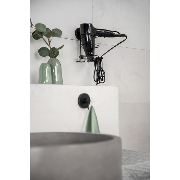 Must Vacuum-Loc® seinale paigaldatav föönihoidja Milazzo - Wenko-image-1