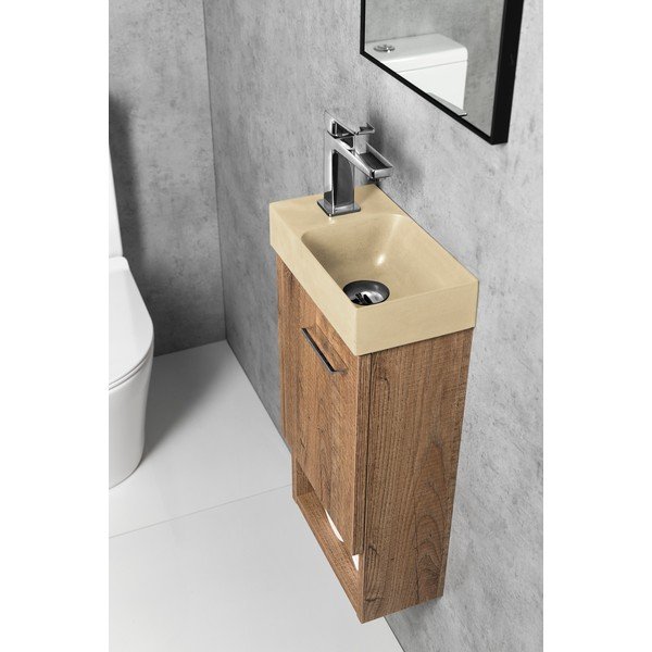 Kreem betoon väike vannitoa valamu  31x17 cm Piccolino – Sapho-image-3
