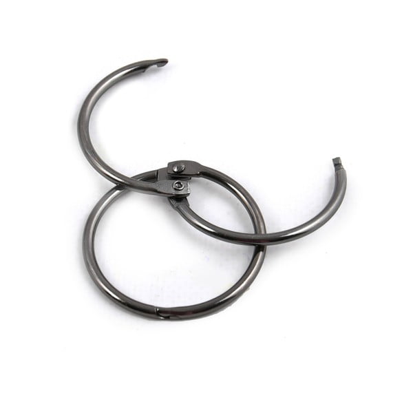 Mattmustad dušikardina rõngad 12tk komplektis Ringo Small - Spirella-image-3