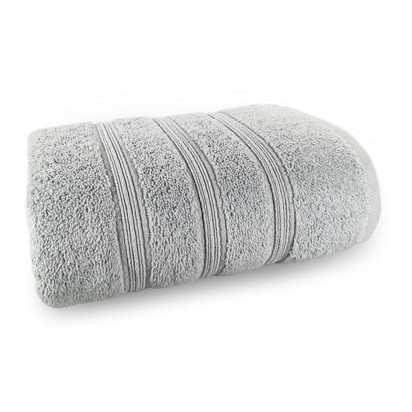 Světle šedý ručník ze 100% bavlny Marie Lou Majo, 90 x 50 cm