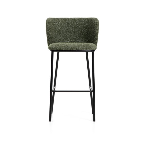 Tumeroheline polsterdatud baaritool (istme kõrgus 75 cm) Ciselia - Kave Home-image-3