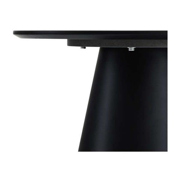 Tumehall-must marmoridekooriga diivanilaud ø 60 cm Tango - Furnhouse-image-1