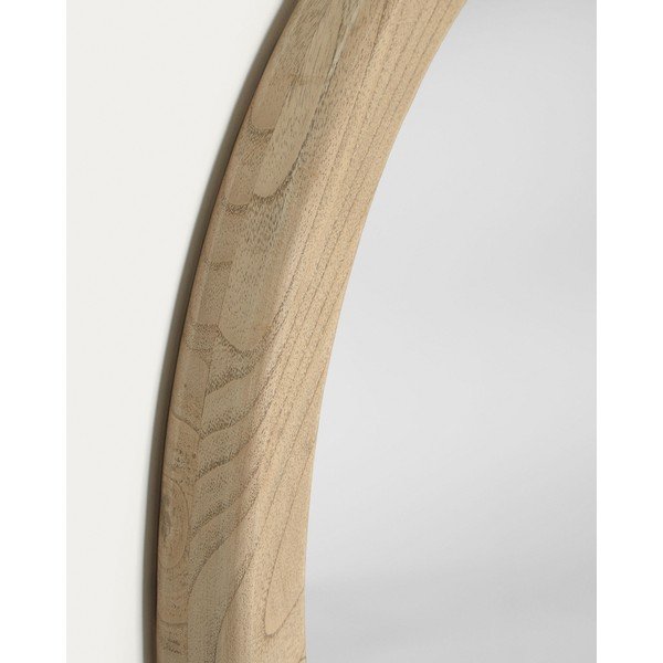 Puidust raamiga seinapeegel ø 50 cm Alum - Kave Home-image-4