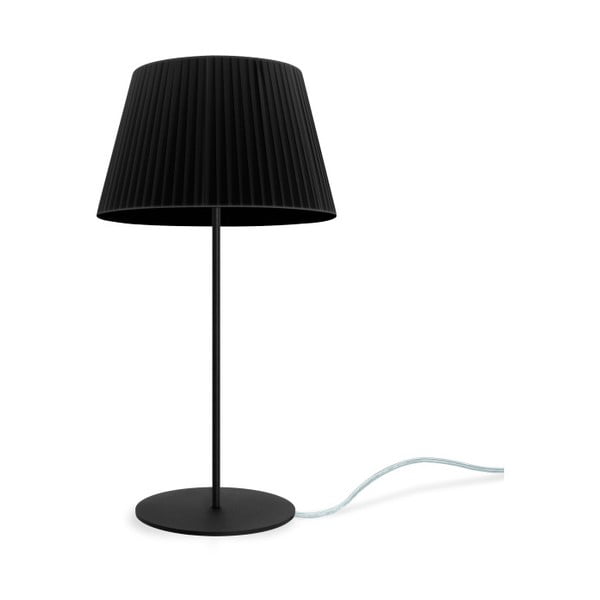 Černá stolní lampa Bulb Attack Dos Plisado, ⌀ 36 cm