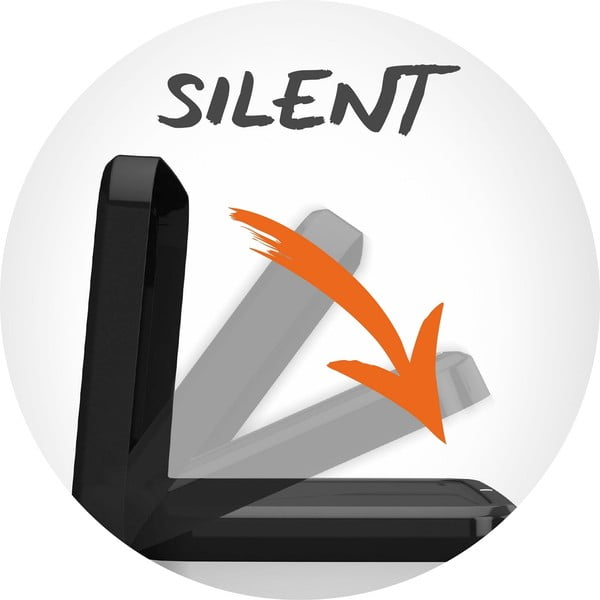 Pealeastuv hõbedane plastprügikast 40 l Paso - Rotho-image-3