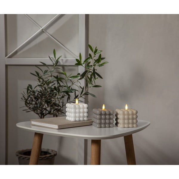 Valge vahast LED-küünal Dot, kõrgus 9,5 cm Flamme - Star Trading-image-3