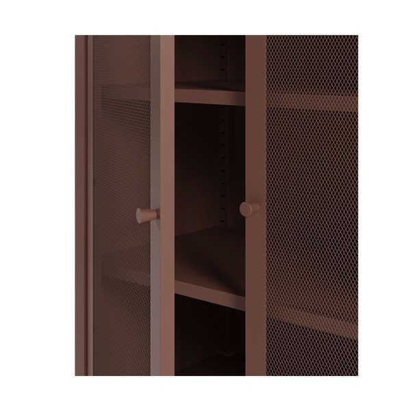 Burgundiapunane metallkapp 70x100x40 cm - Marckeric-image-4