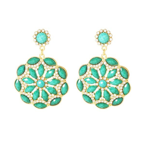 Náušnice Eastern Peony Turquoise