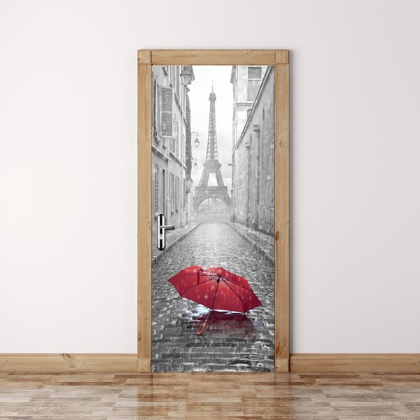 Tapeta na dveře WALPLUS Eiffel Tower Umbrella, 88 x 200 cm