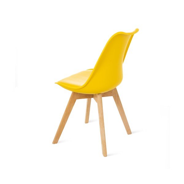 2 kollase tooli komplekt pöögijalgadega Retro - Bonami Essentials-image-4