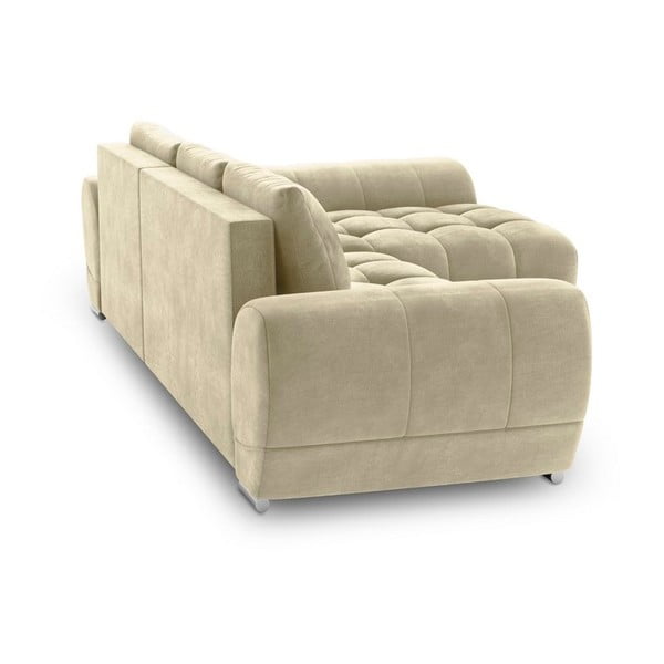 Sametkattega beež nurgadiivan , paremas nurgas Nuage - Windsor & Co Sofas-image-3