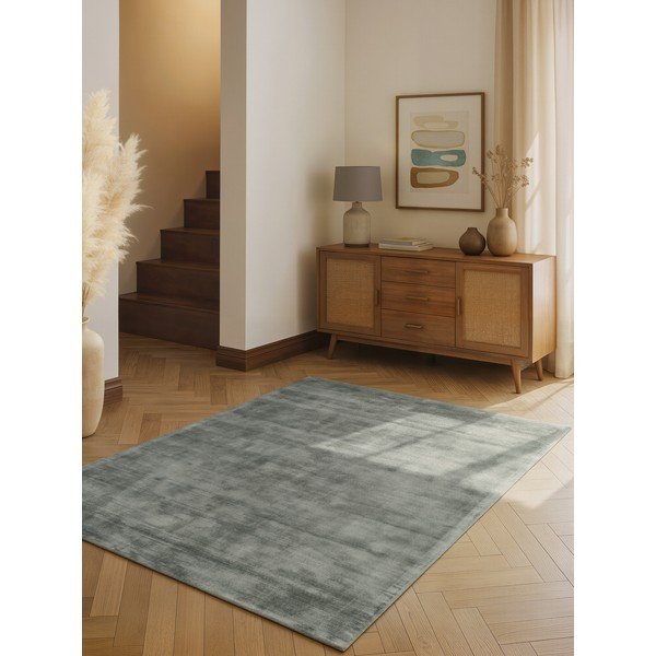Helesinine käsitsi kootud viskoosvaip 80x150 cm Noemi - Vikosa-image-1