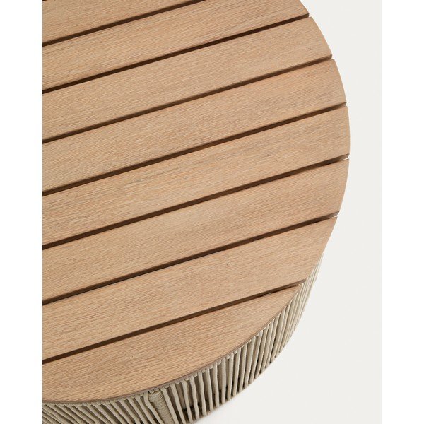 Ümmargune aiakohvilaud akaatsiaplaadiga ø 70 cm Dandara - Kave Home-image-4