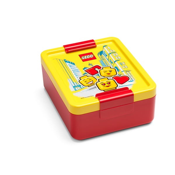 Kollane ja punane suupistekarp ja joogipudeli komplekt Iconic - LEGO®-image-4