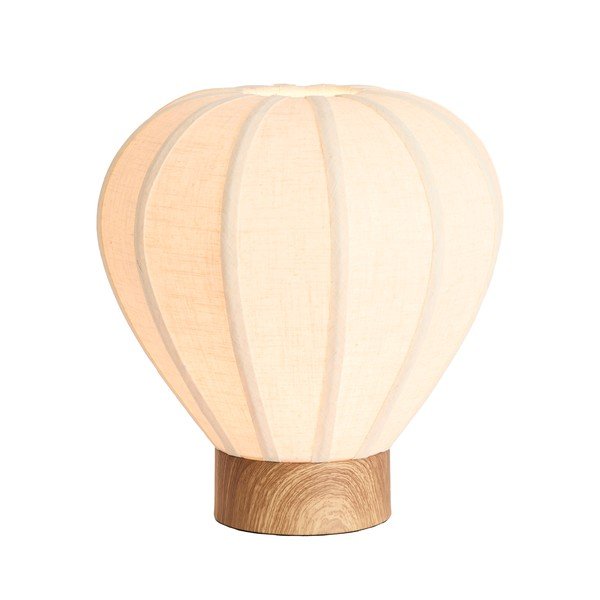 Kreemikas metallist laualamp tekstiilist varjuga (kõrgus 36 cm) Kyzo - Light & Living-image-1