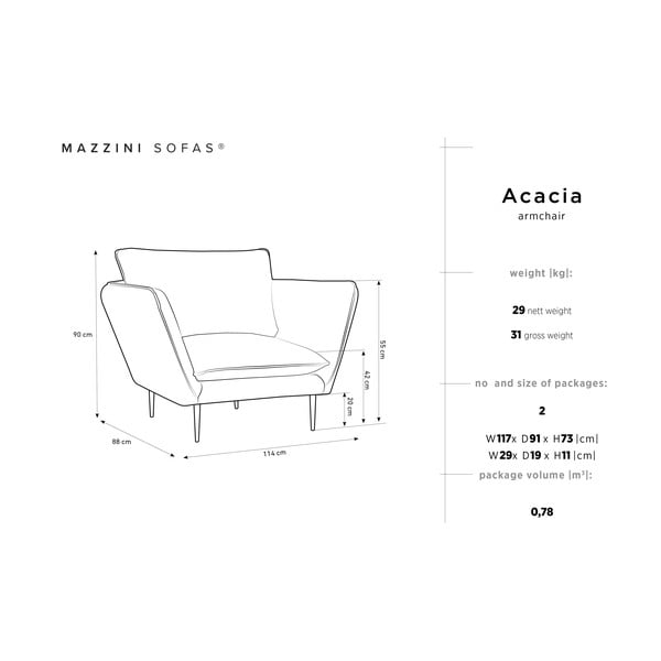 Béžové sametové křeslo Mazzini Sofas Acacia-image-3