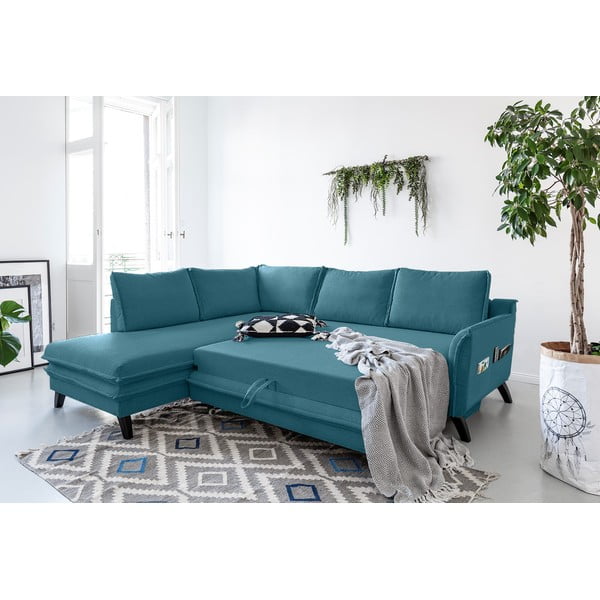 Türkiissinine nurgas diivanvoodi L, vasakpoolne nurk Charming Charlie - Miuform-image-3