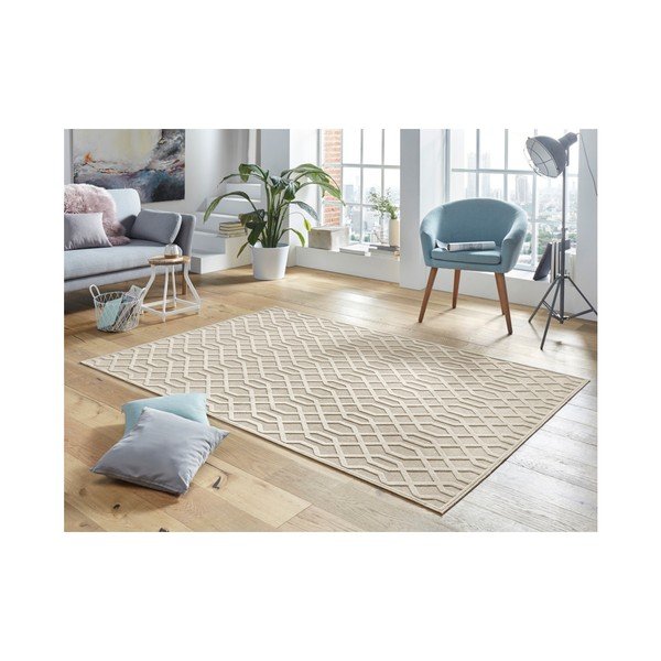 Kreemjas viskoosist vaip , 160 x 230 cm Caine - Mint Rugs-image-1