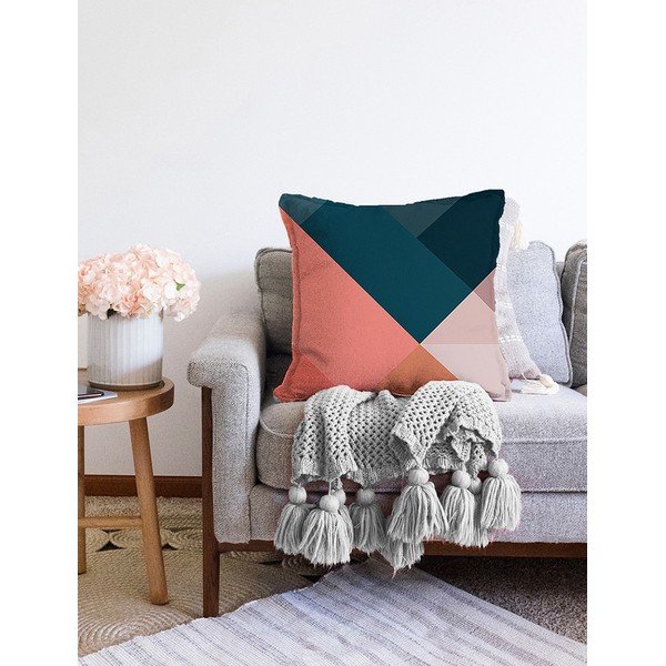 Puuvillasegust padjapüürileht Kolmnurgad, 55 x 55 cm - Minimalist Cushion Covers-image-2
