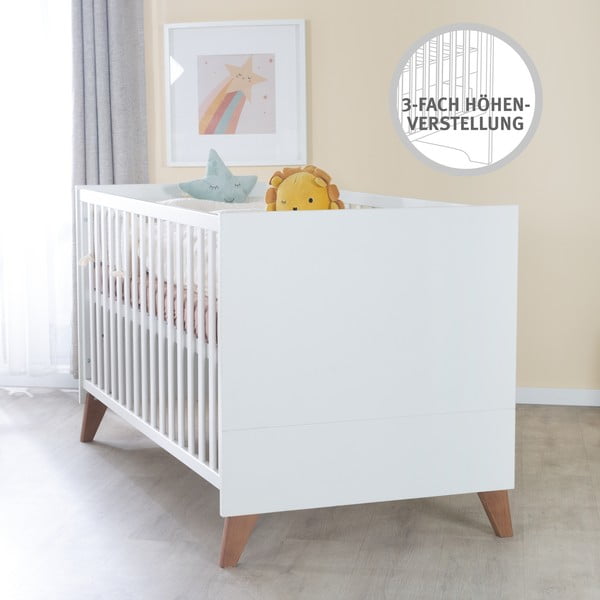 Valge-puiduvärvi võrevoodi 70x140 cm Ole - Roba-image-1